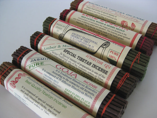 Set of six herbal Tibetan Incense