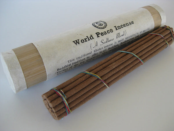 Set of three traditional bamboo tube Tibetan Incense