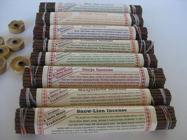 Set of eight Himalayan herbs Tibetan incense
