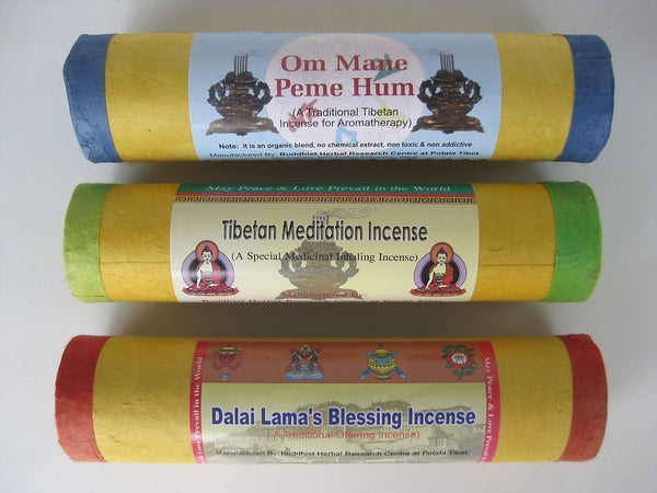 Set of three Tibetan incense handmade in Nepal