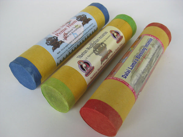 Set of three Tibetan incense handmade in Nepal