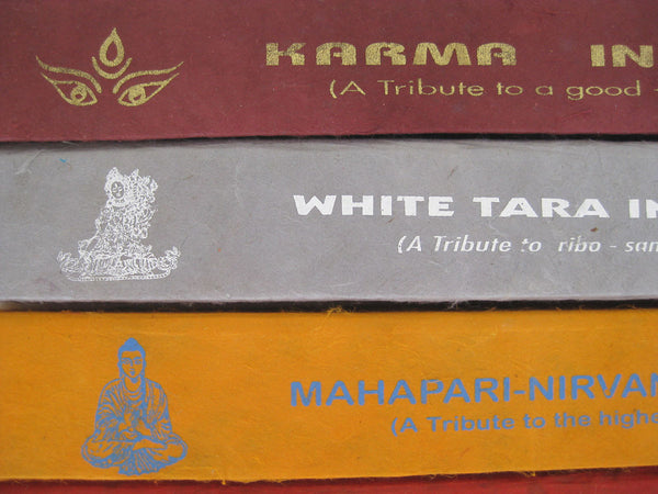 Set of six premium natural Tibetan incense blends