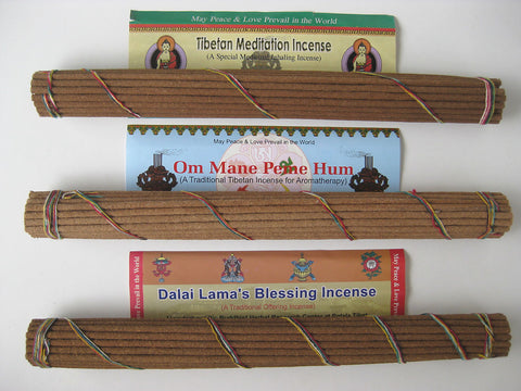 Set of three long stick Tibetan Incense