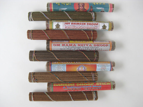 Set of five Hindu tradition incense blends