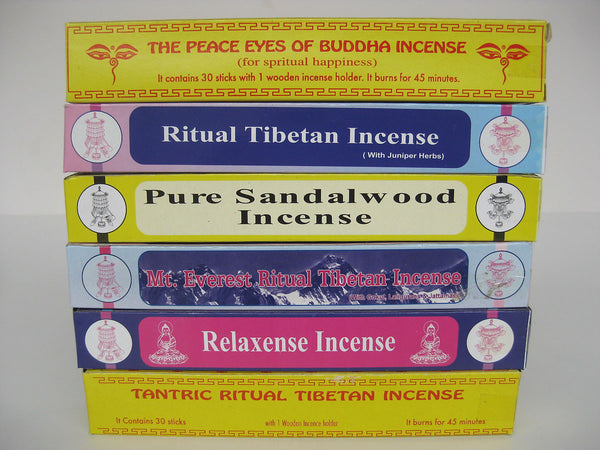 Set of six Tibetan Incense blends #1
