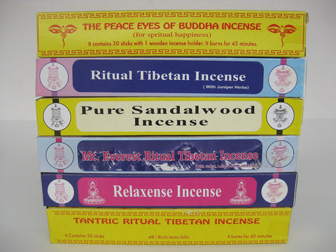 Set of six Tibetan Incense blends #1