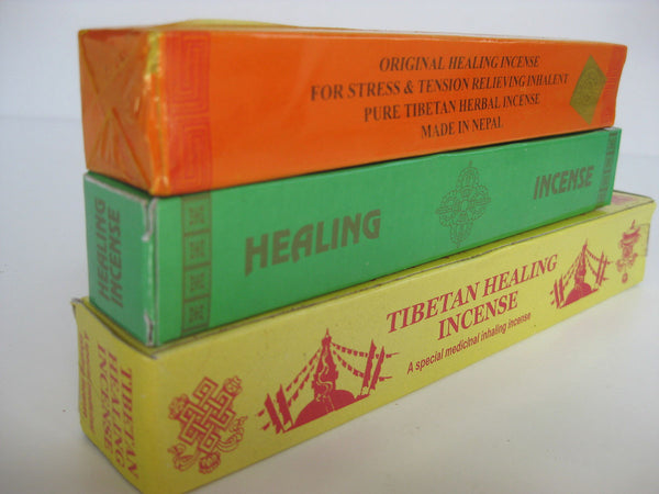 Set of three Tibetan healing incense