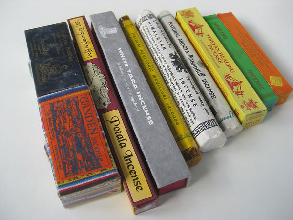 Set of ten healing blends of natural Tibetan Incense