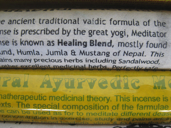 Set of ten healing blends of natural Tibetan Incense