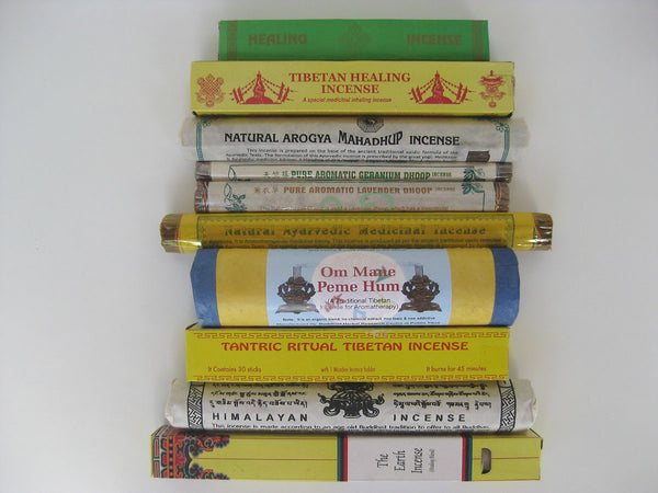 Set of ten Tibetan incense