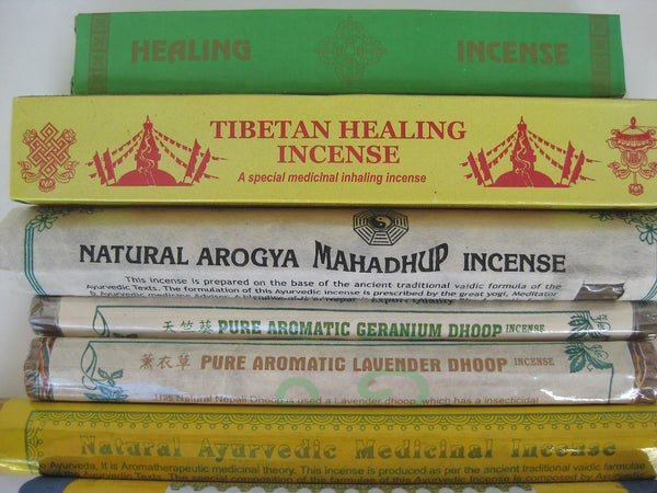 Set of ten Tibetan incense