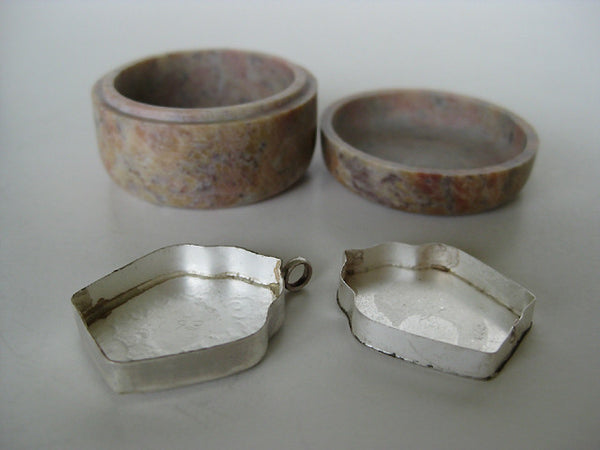 Sterling Silver Gau Locket ~ Tibetan Aum, Buddhist OM