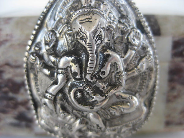 Sterling Silver Ganesha Elephant Gau Locket