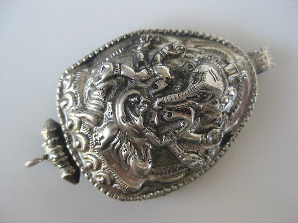 Sterling Silver Ganesha Elephant Gau Locket