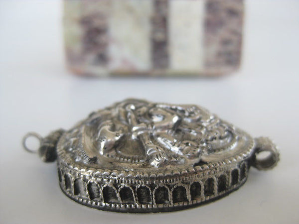 Sterling Silver Ganesha Elephant Gau Locket