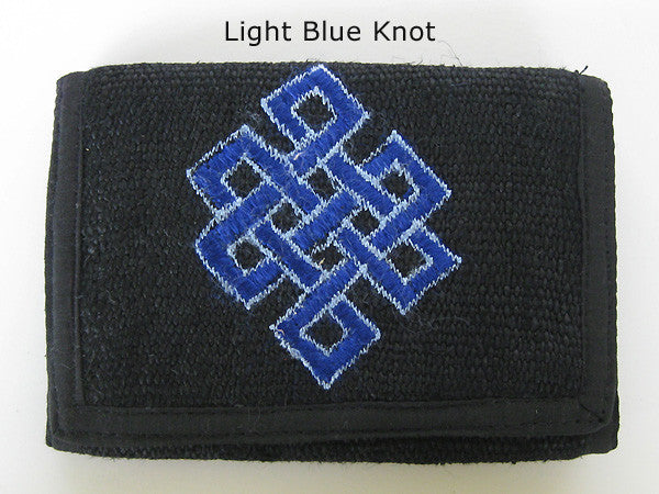 Knot of Eternity on Black Hemp Wallet